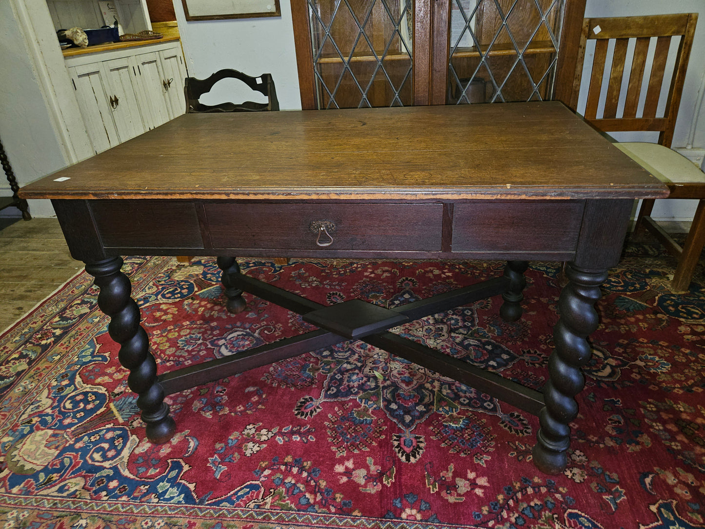 Oak Desk with chunky legs