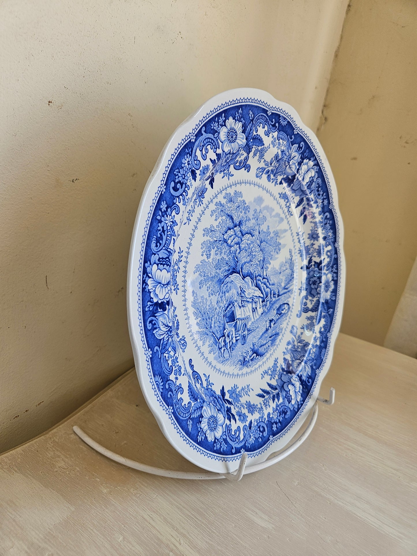 Spode plate with farm scene