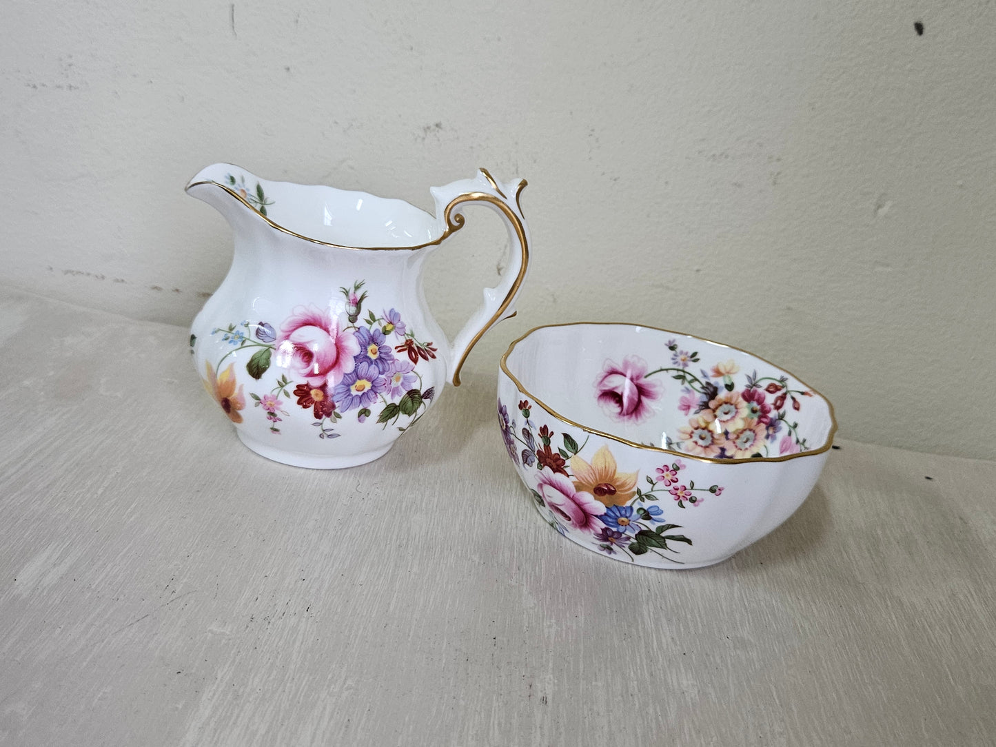 Royal Crown Derby milk jug and sugar bowl
