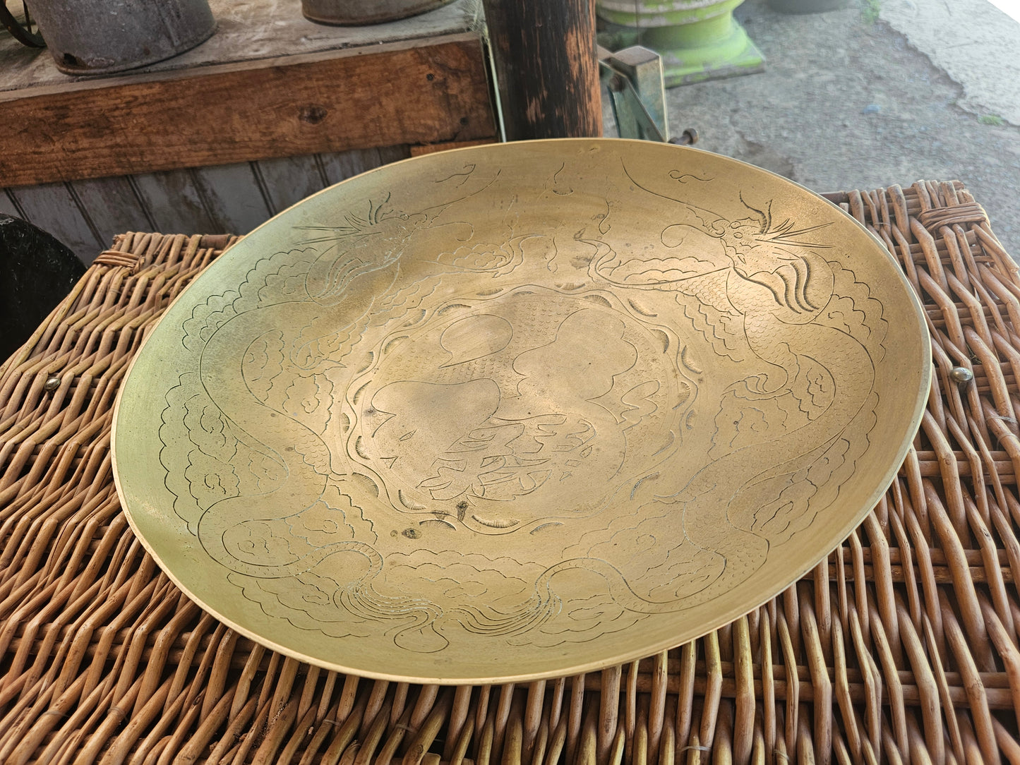 Large brass plate