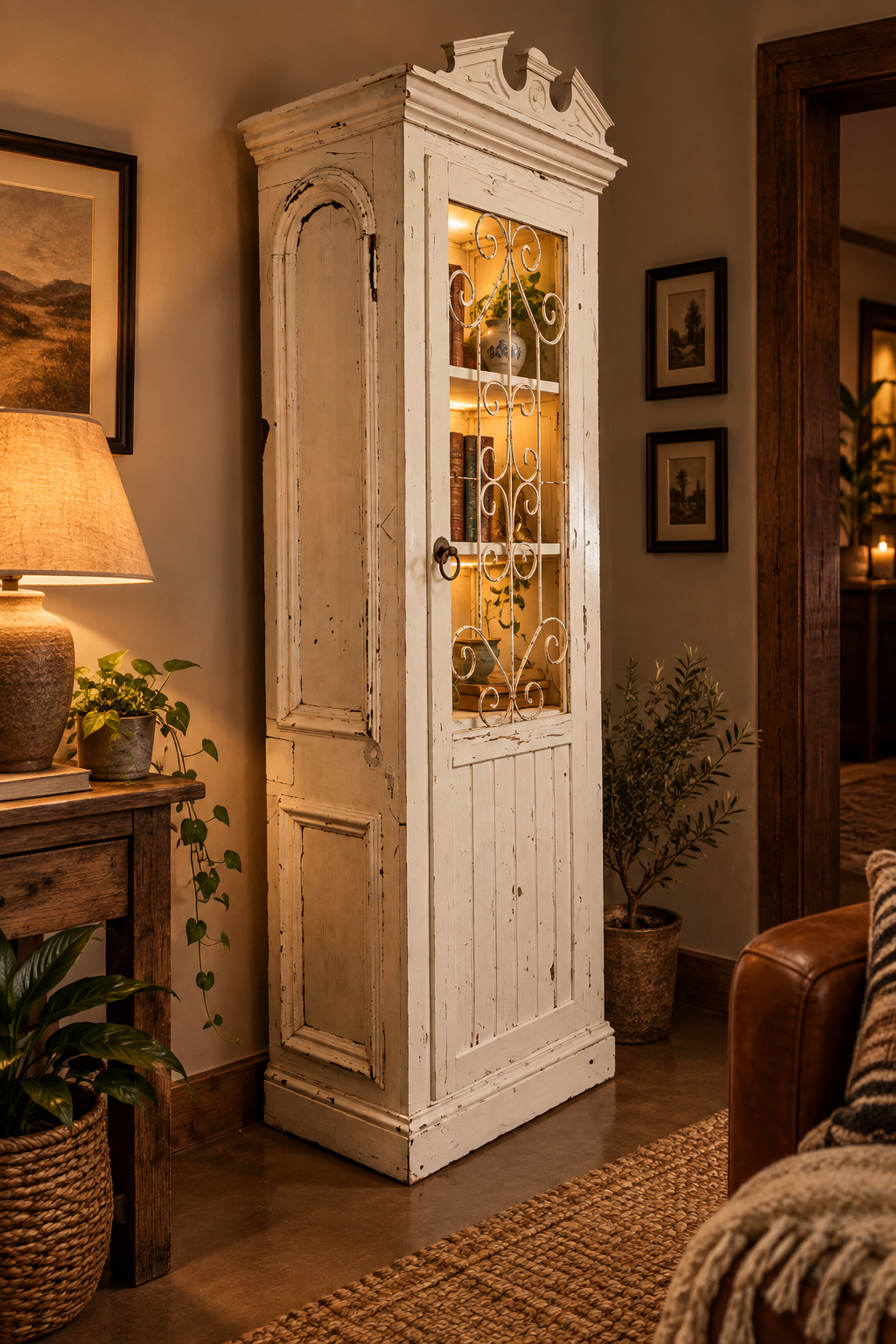 Tall rustic "gin" cupboard