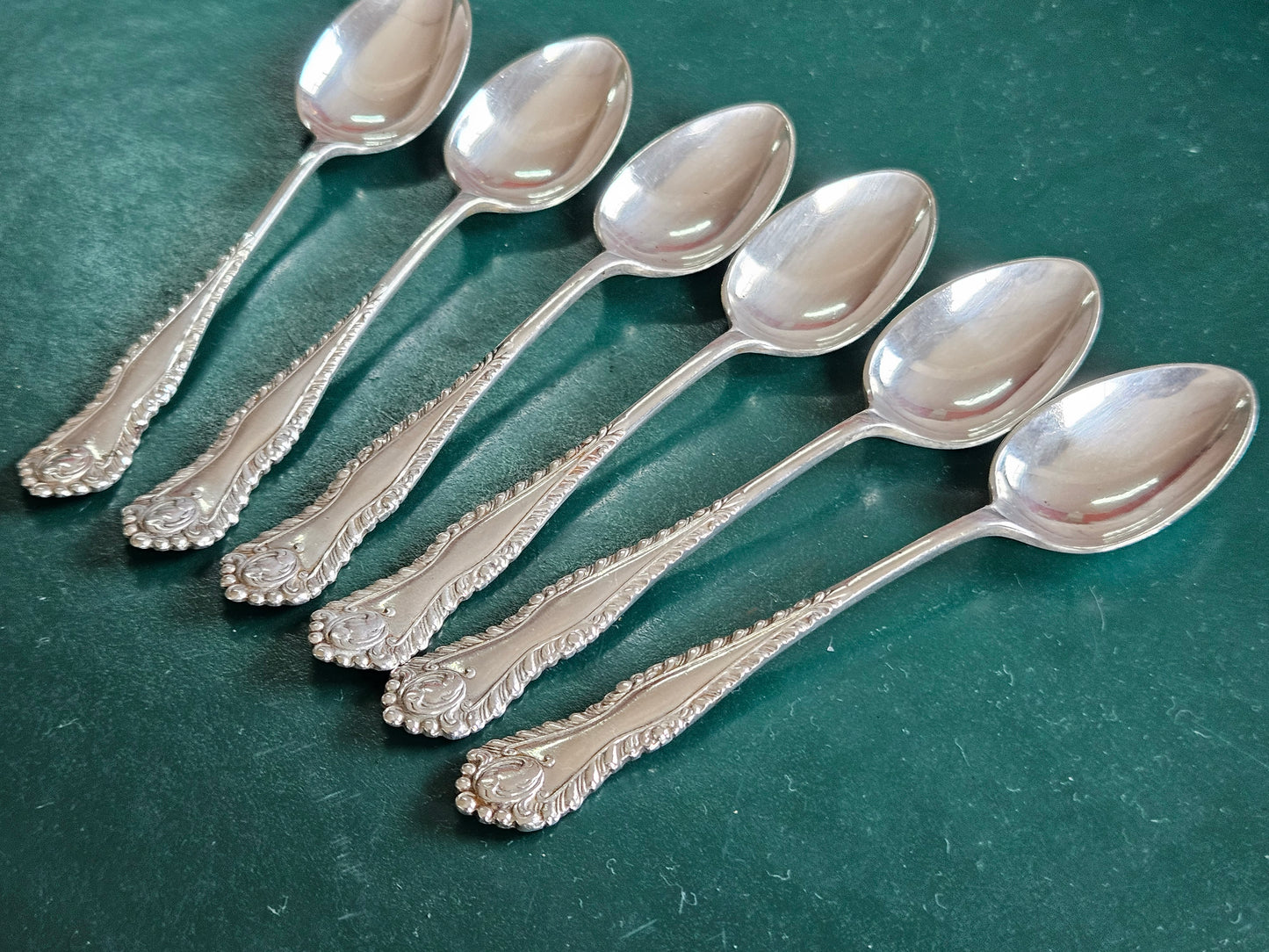 Set of 6 silver plated teaspoons