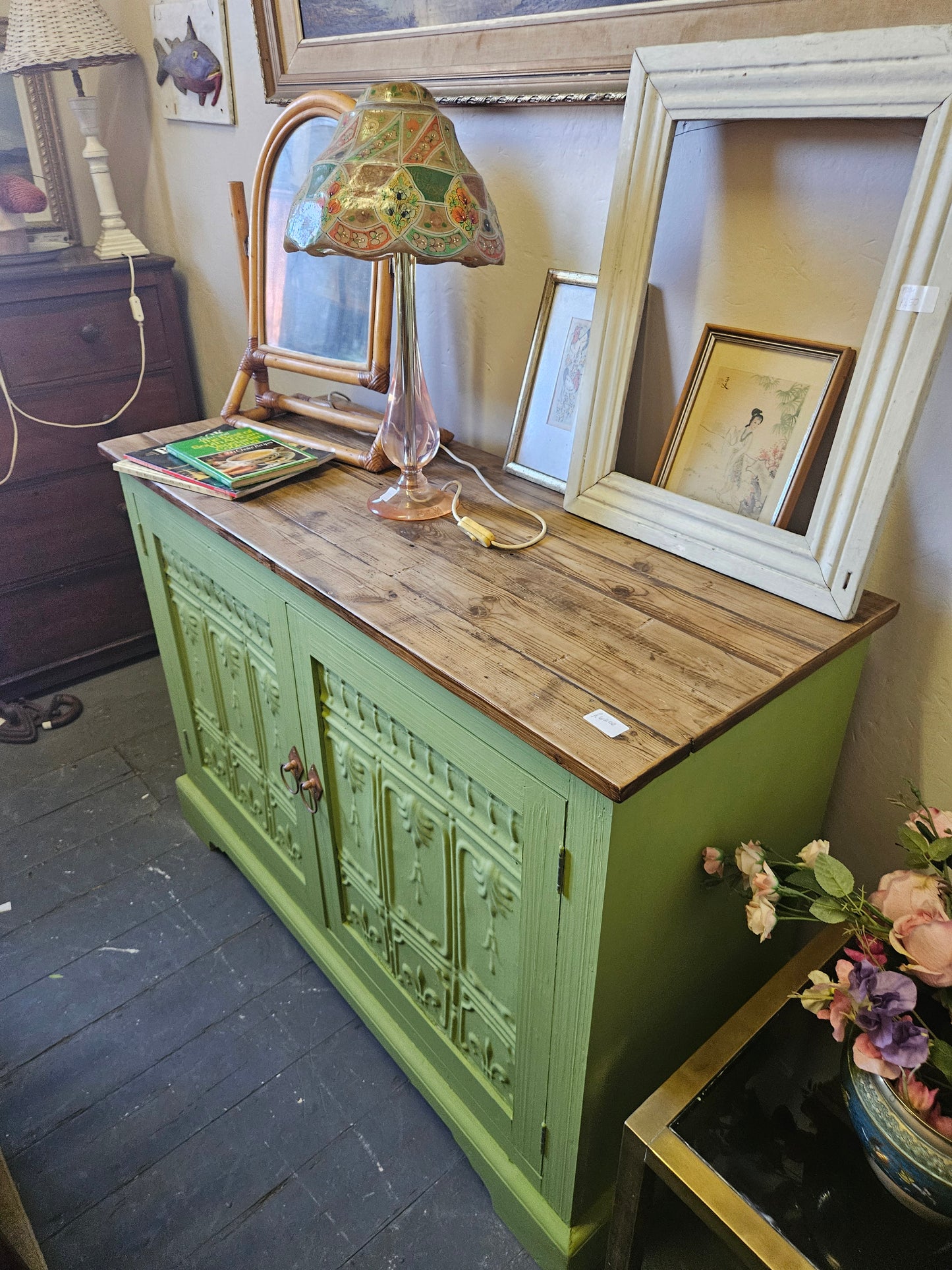 Lime green cabinet