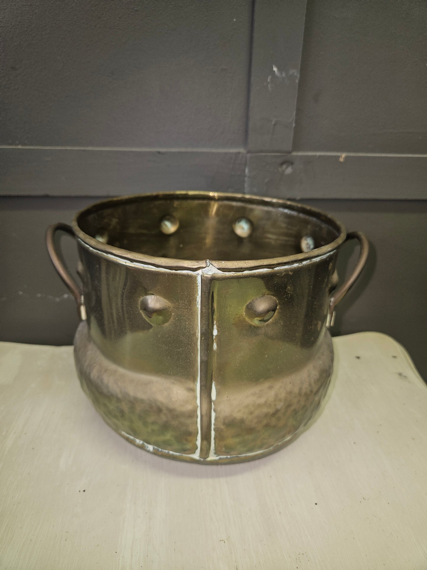 Brass pot or planter