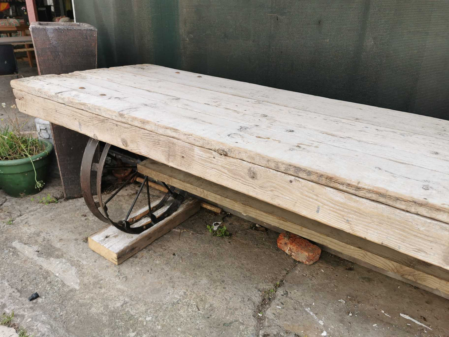 Large rustic table